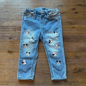 3/24$ H&M Disney Mickey & Minnie Blue Baby Jeans size 18 months